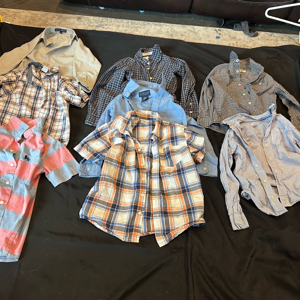 Lot of boys Plaid Button-Up Shirt size 7